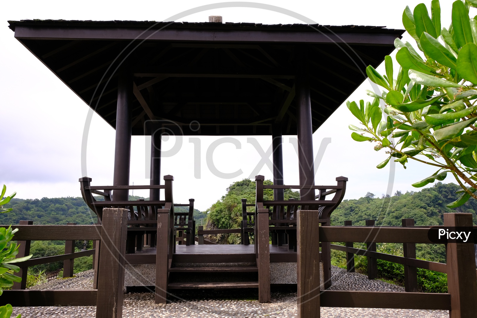 Wooden Seating Arrangement in Taroko National Park