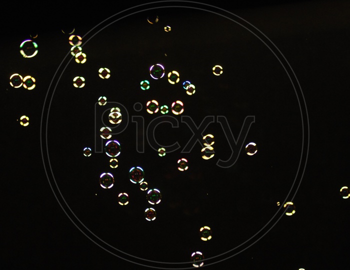 Bubbles with Black Background