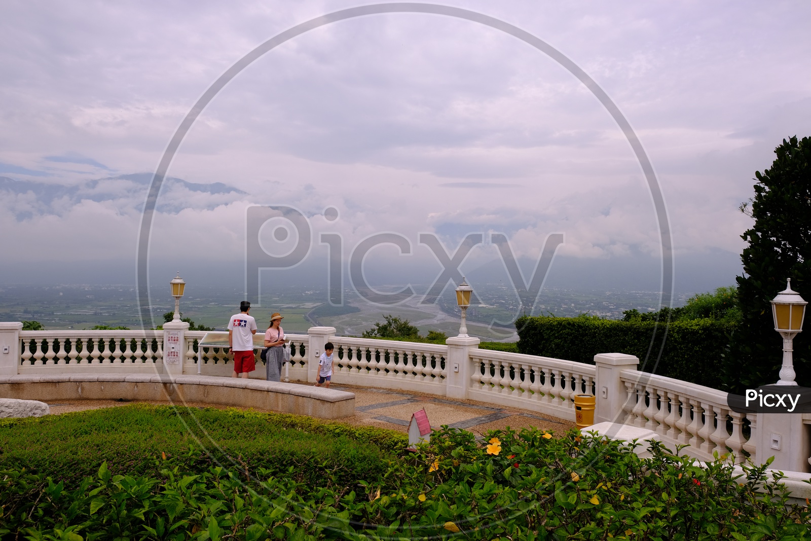 Tourists enjoying the View Point at Farglory Hotel Hualien