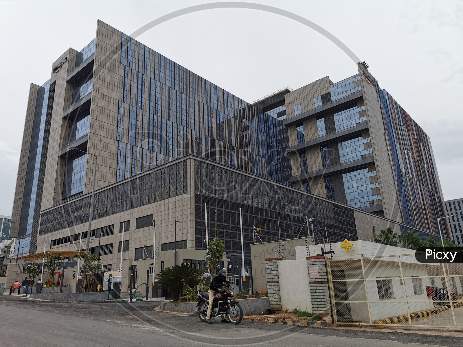 Amazon Hyderabad Campus Building Wide angle side view