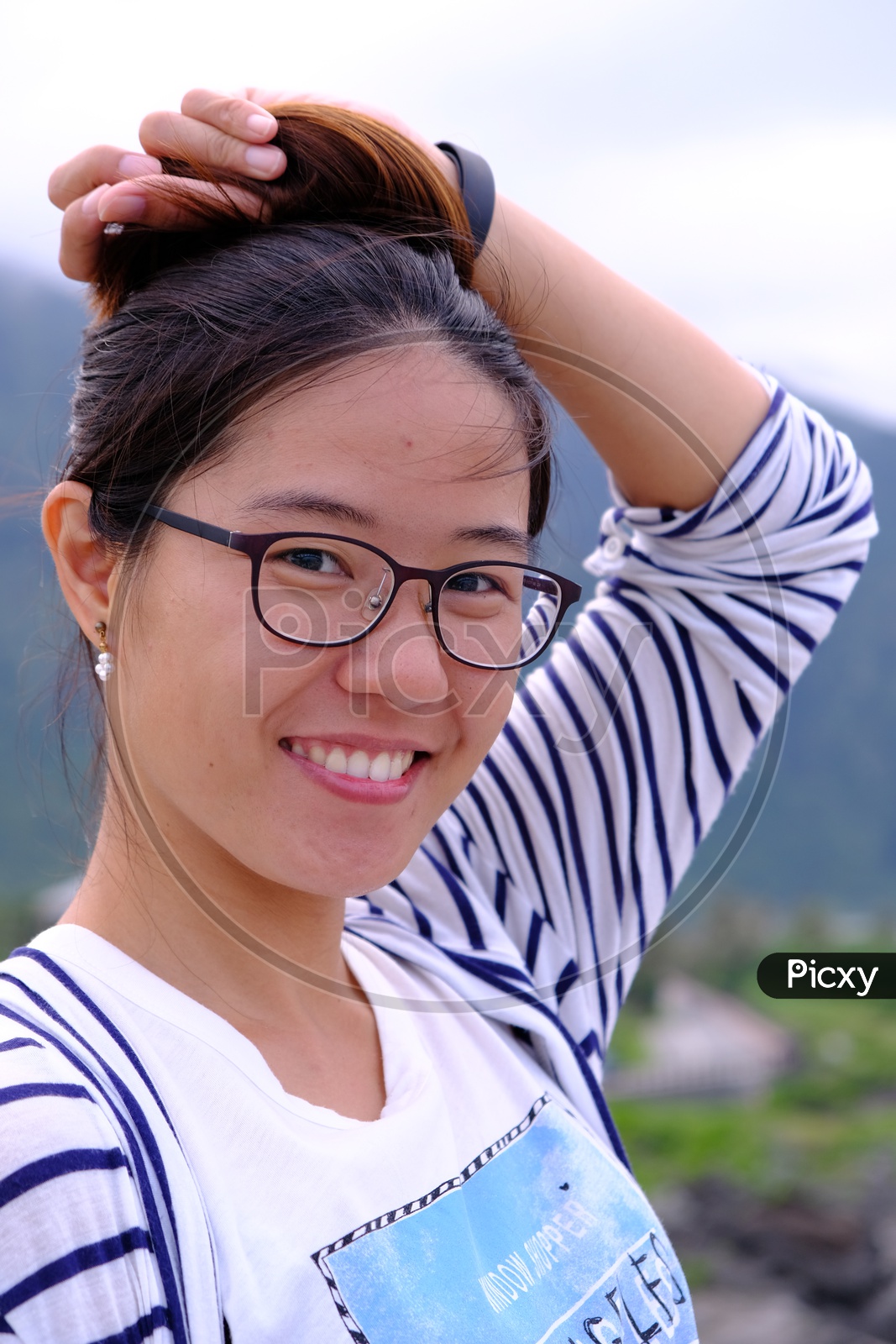 Portrait of Young Taiwanese Woman Smiling
