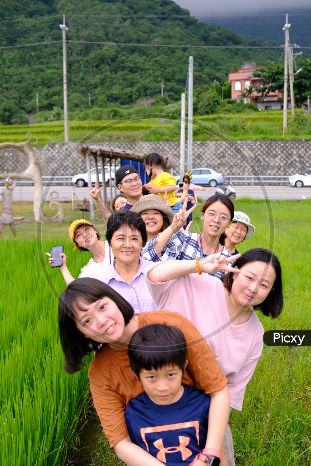 Group of Taiwan People posing for a picture