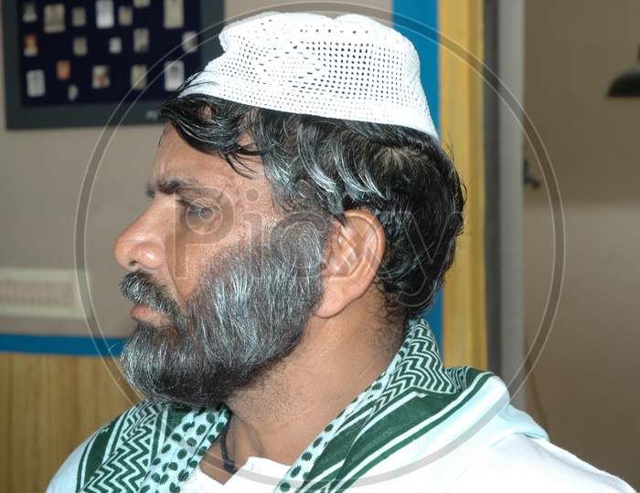 Muslim Man in Police Station
