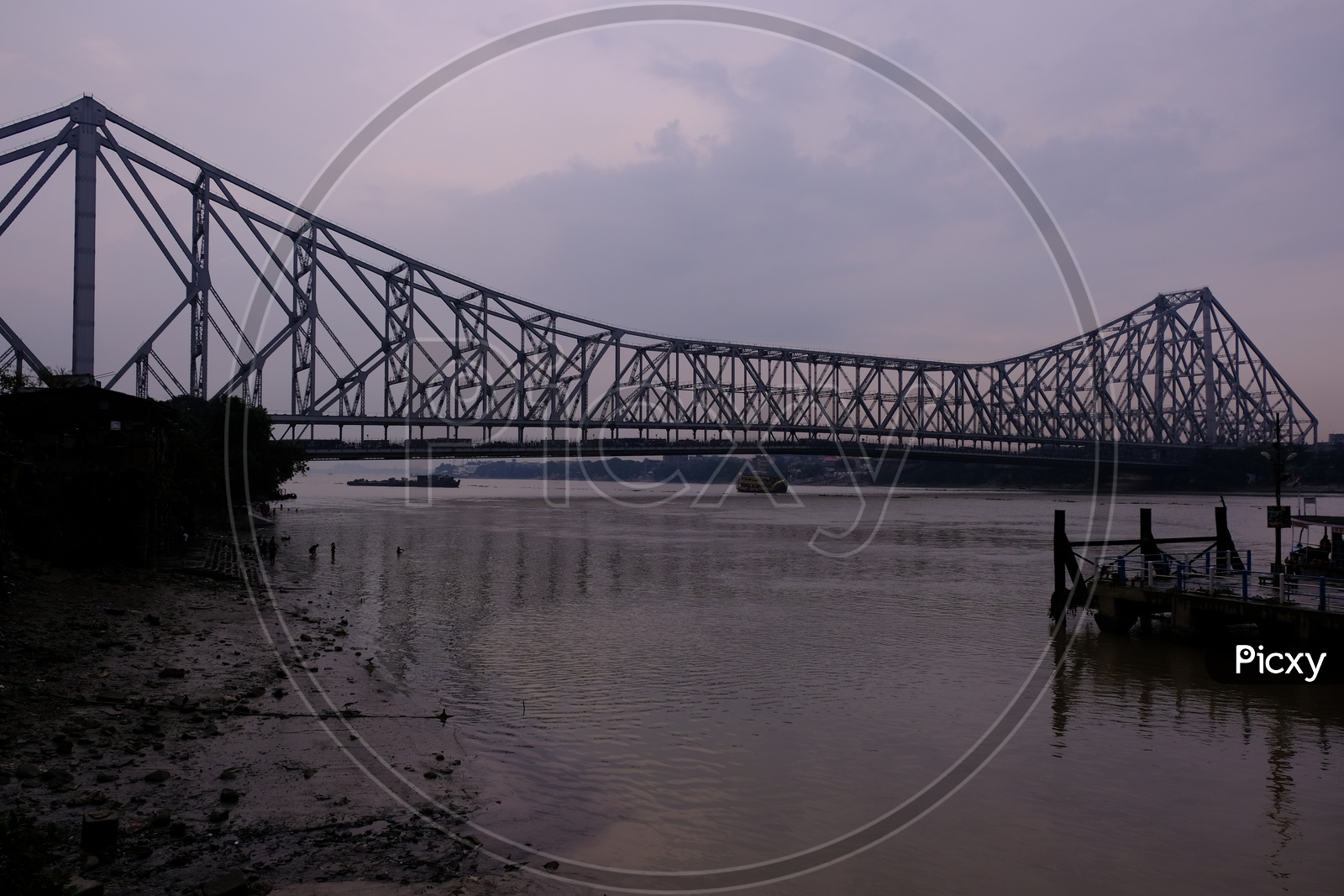 Dark Clouds over Howrah Bridge, Kolkata