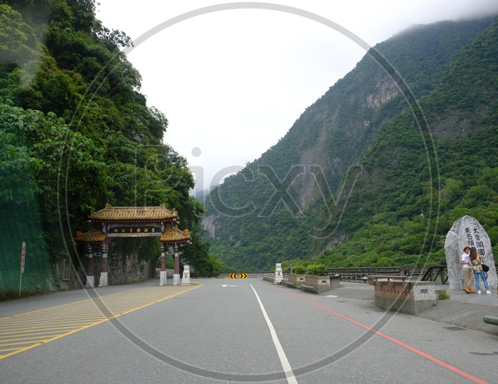 Road Surrounded by Mountains in Taiwan