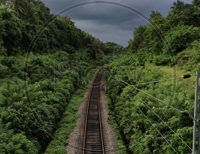Single line Railway track