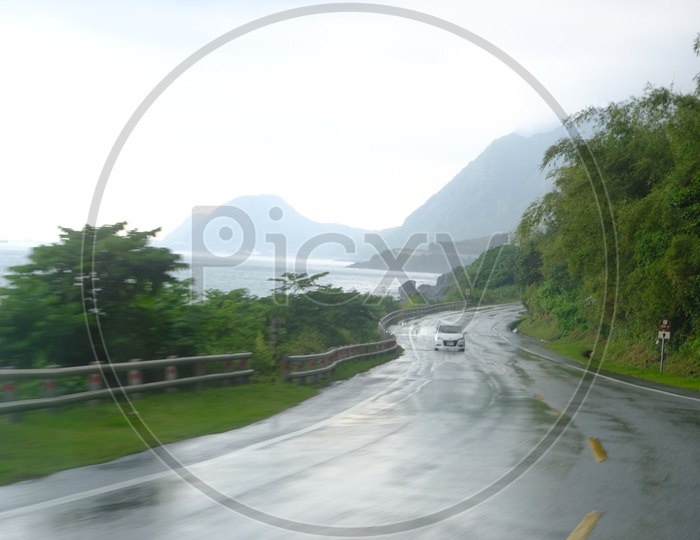 Taiwanese Roads on a Rainy Day