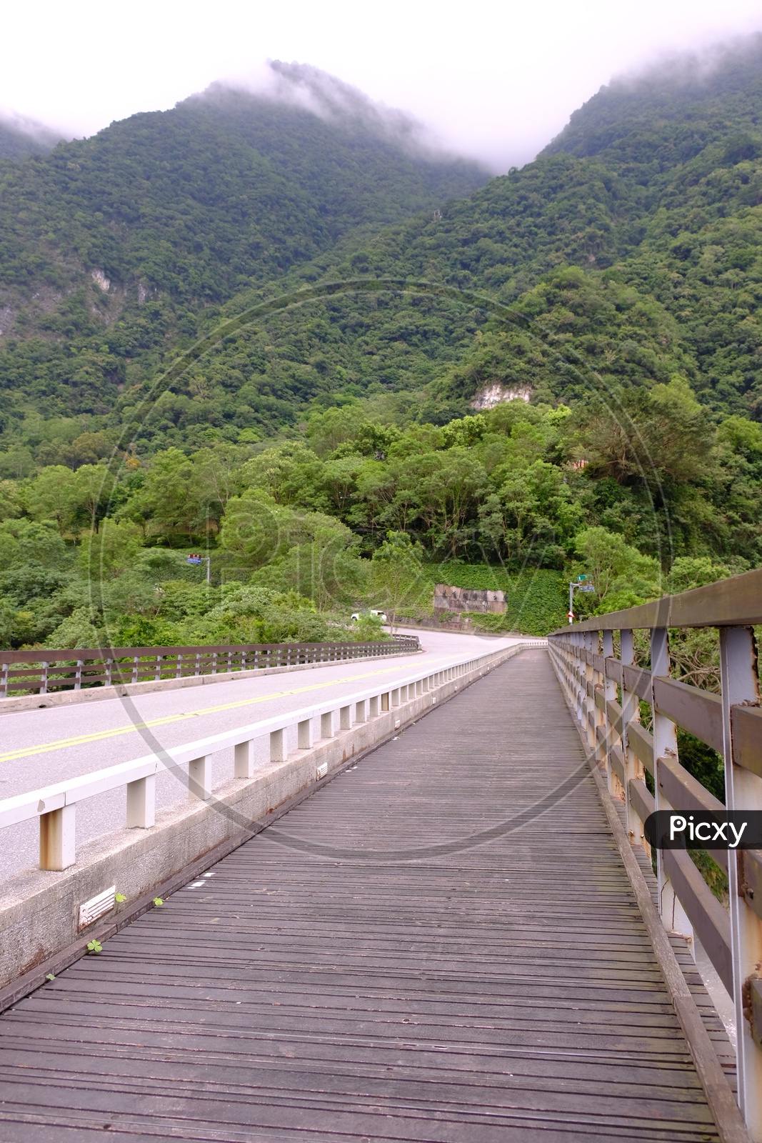 A Wooden bridge in Taroko National Park