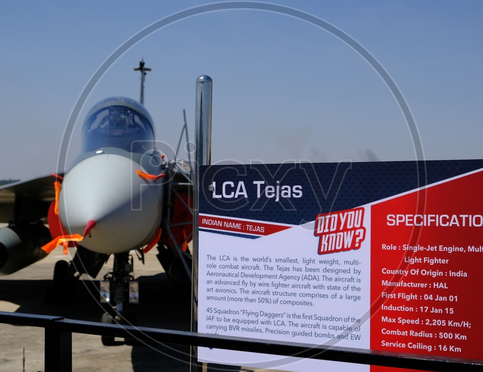 HAL Light Combat Aircraft Tejas at Bangalore Aero India Show 2019
