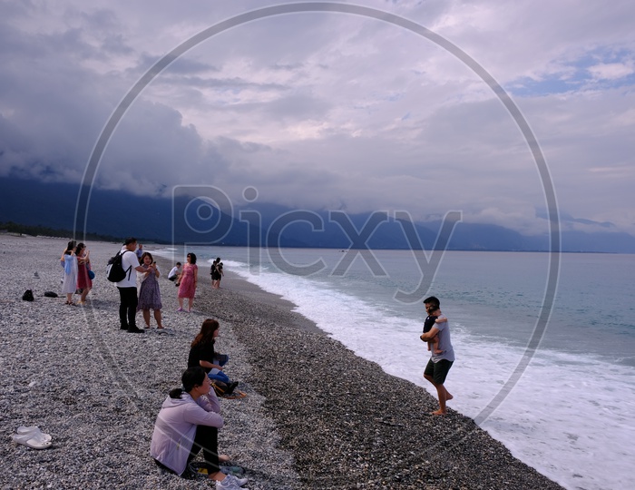 People enjoying their holiday near Four-Eight Highland Beach
