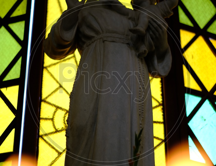 Mother mary  Virgin mary Statue in a Church