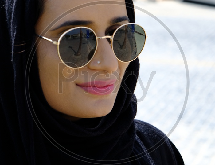 Lady tourist at Katara Cultural Village