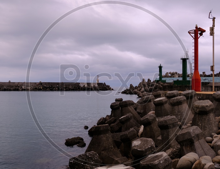 Port area of the Shih Tie Fishing Port