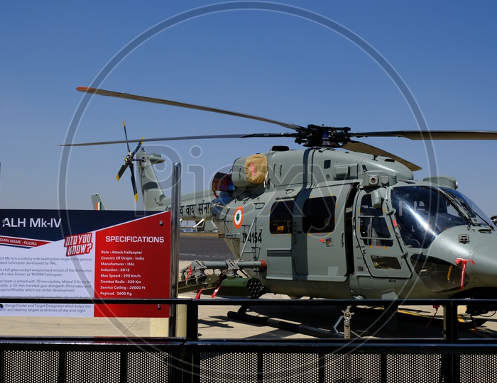 HAL Rudra is the Armed Version of ALH Mk-IV Dhruv at Bangalore Aero India 2019
