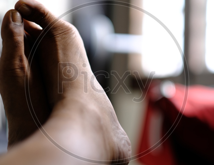 A Man Foot or Feet  Closeup