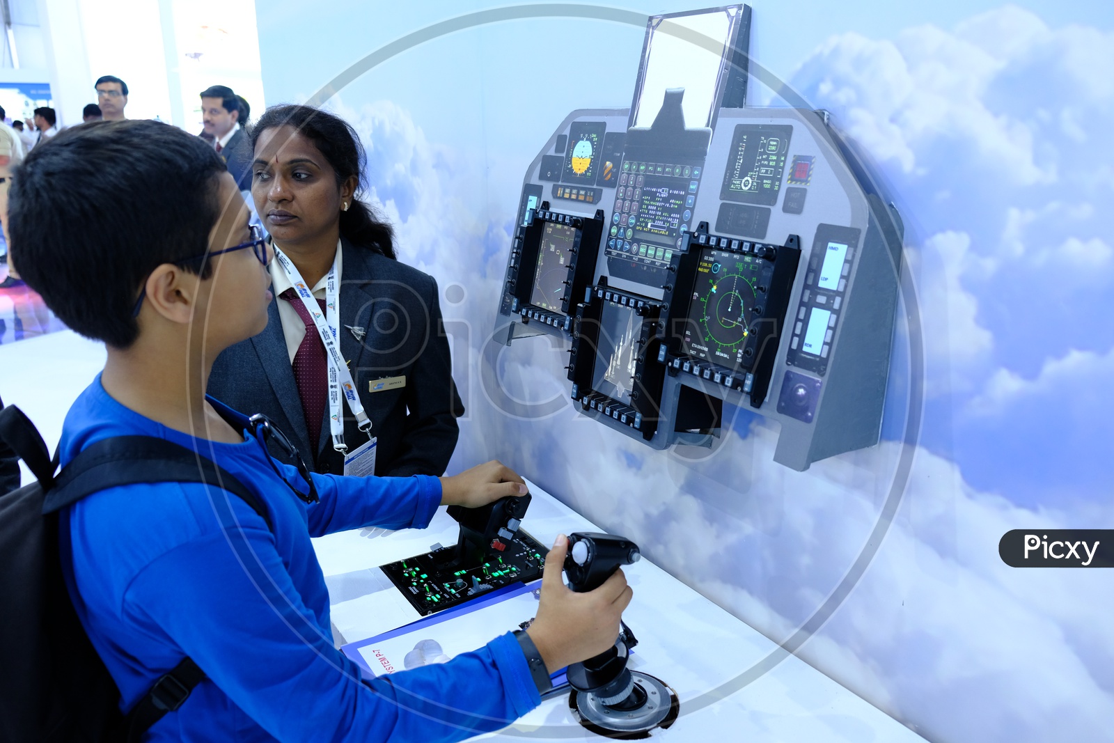 LED Display Cockpit of HAL Advanced Light Helicopter for Ship Borne Operations displayed at Bangalore Aero India 2019