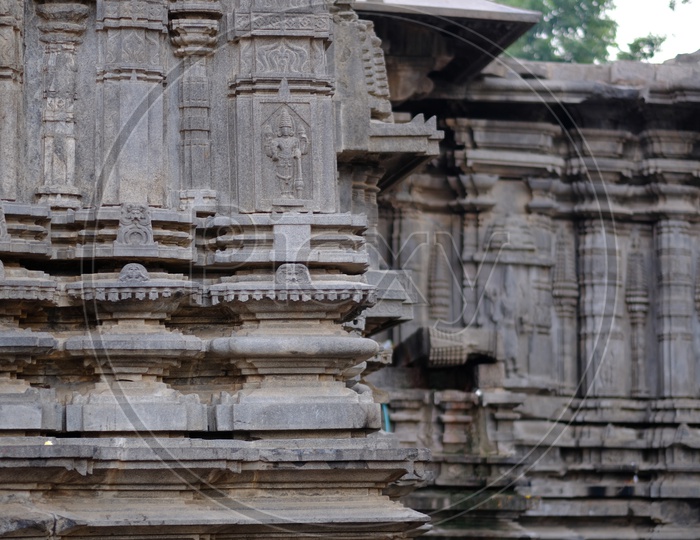 Architecture Of  Stone Carvings On The Walls Of Ancient Hindu Temples