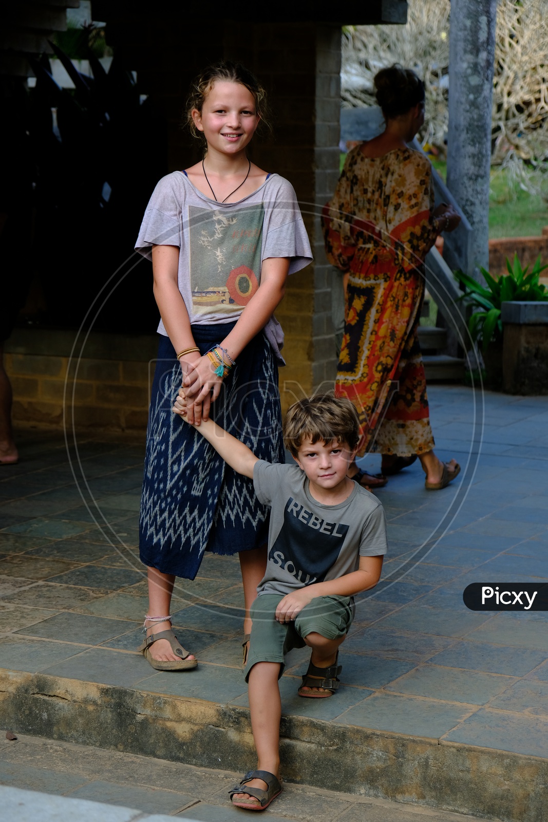 Foreigner Kids living at Aurovile