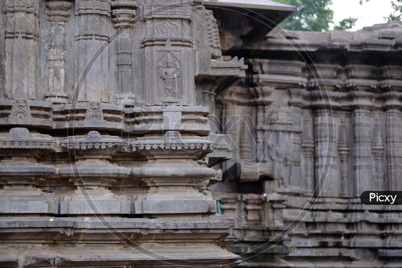 Architecture Of  Stone Carvings On The Walls Of Ancient Hindu Temples