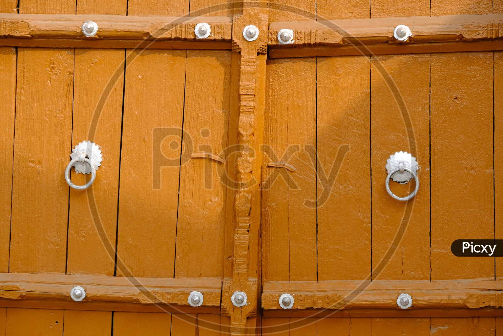 Traditional Wooden Temple Door Of Sitaram Bagh  Temple