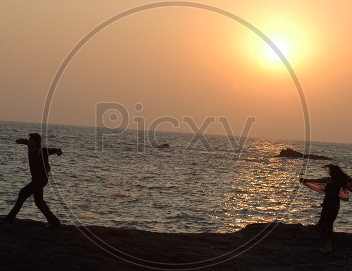 Telugu Movie Shooting in Goa near Beach while Sunset