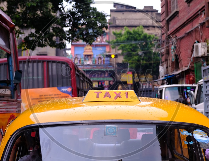 Iconic Kolkata Yellow Ambassador Taxi