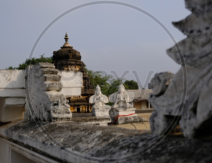 Architecture Of Garuda Statue on a Temple roof