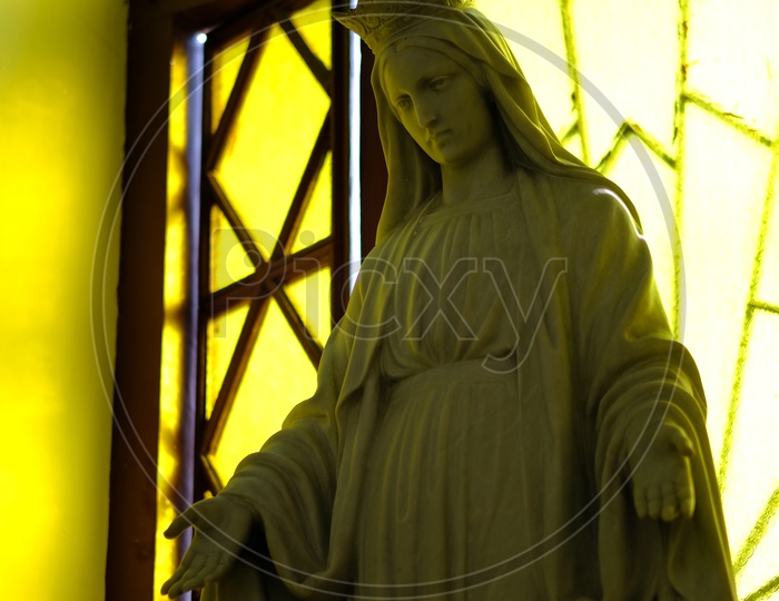 Mother Mary  Virgin Mary Statue In  Church