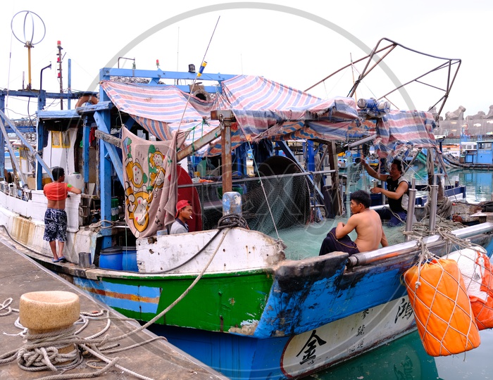 Fishing Boats in Shih Tie Fishing Port