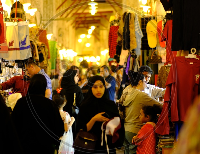 Islamic Women shopping in the streets