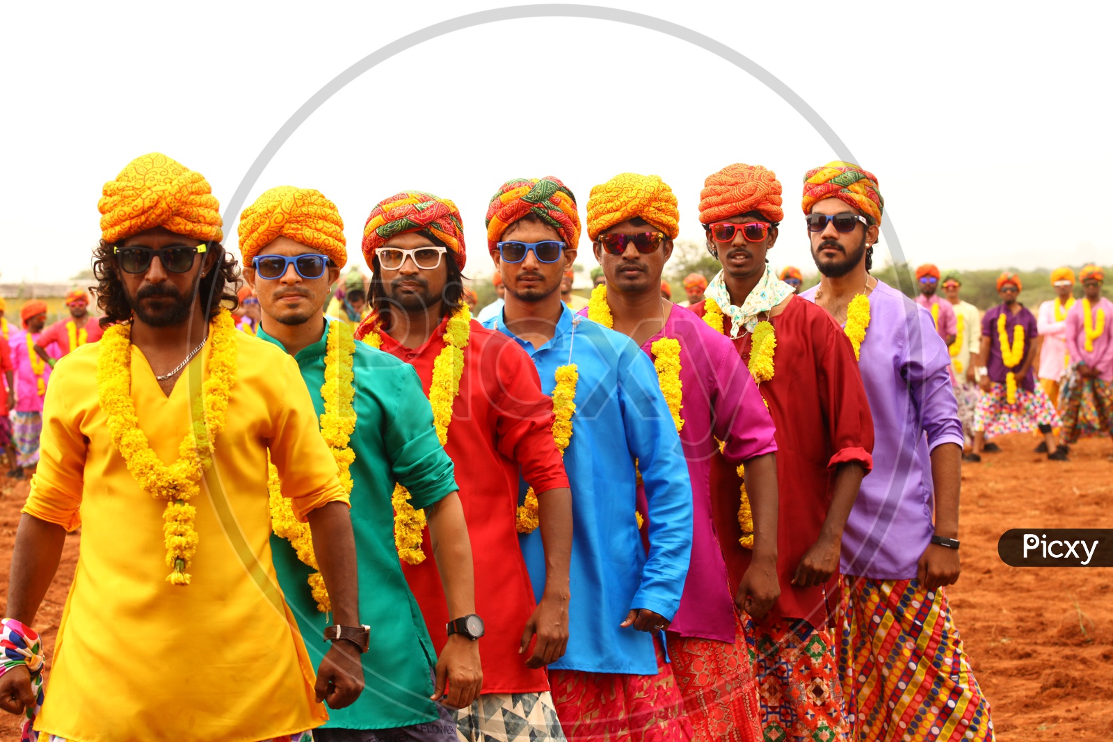 Tollywood movie Bengal Tiger Men's group dance stills