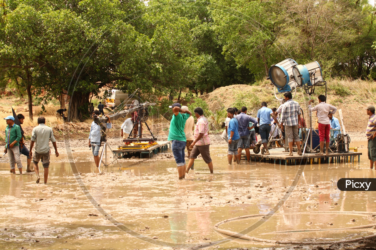 Fight or Action Sequence Preparation by Movie Crew