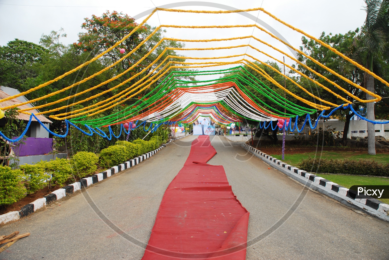 Colour paper decoration top