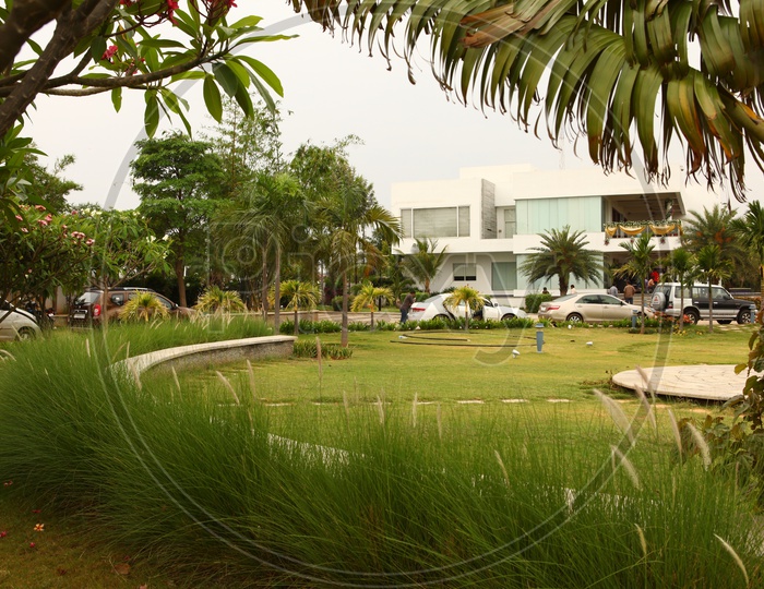 Landscape garden of a function hall