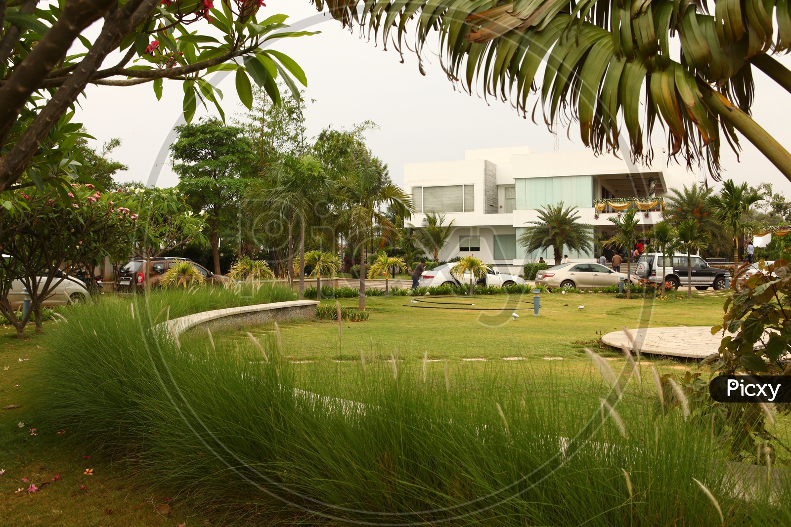 Landscape garden of a function hall