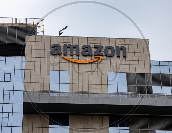 Amazon Logo On Amazon Hyderabad Campus