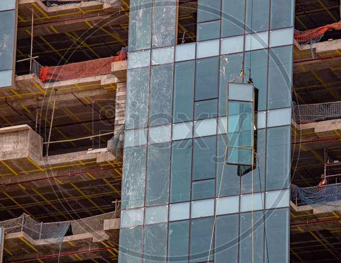 Installation of Glass Facade to a new building