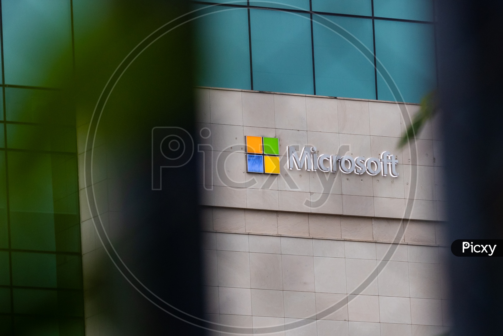 Microsoft Logo, Microsoft Campus,Financial District