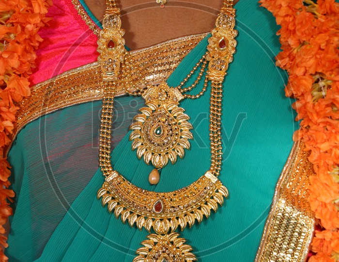 Indian Traditional Girl Wearing jewelleries Or Ornaments
