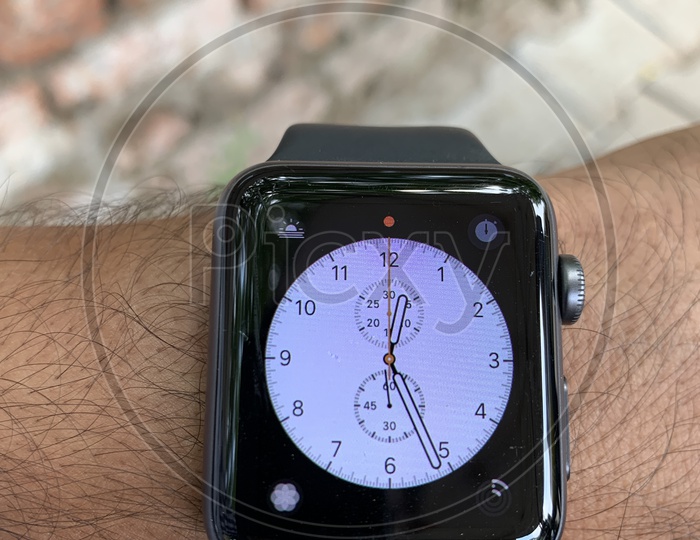 Smart watch on wrist