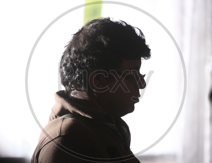 Silhouette Of a Man Wearing Spectacles