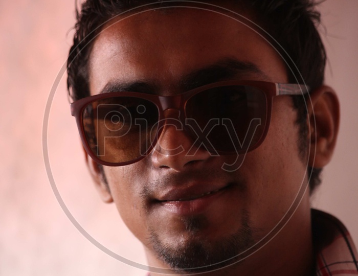 Young Man Wearing Shades Sun Glasses