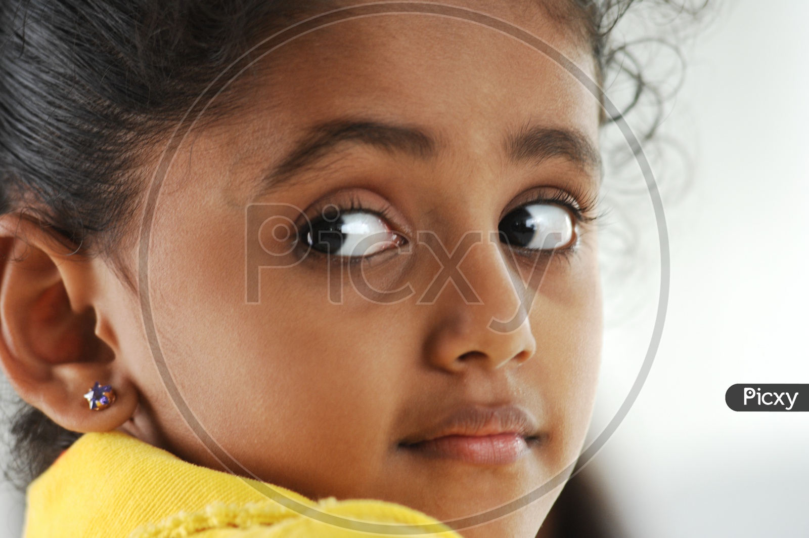 Indian Girl Child With Expression on Face