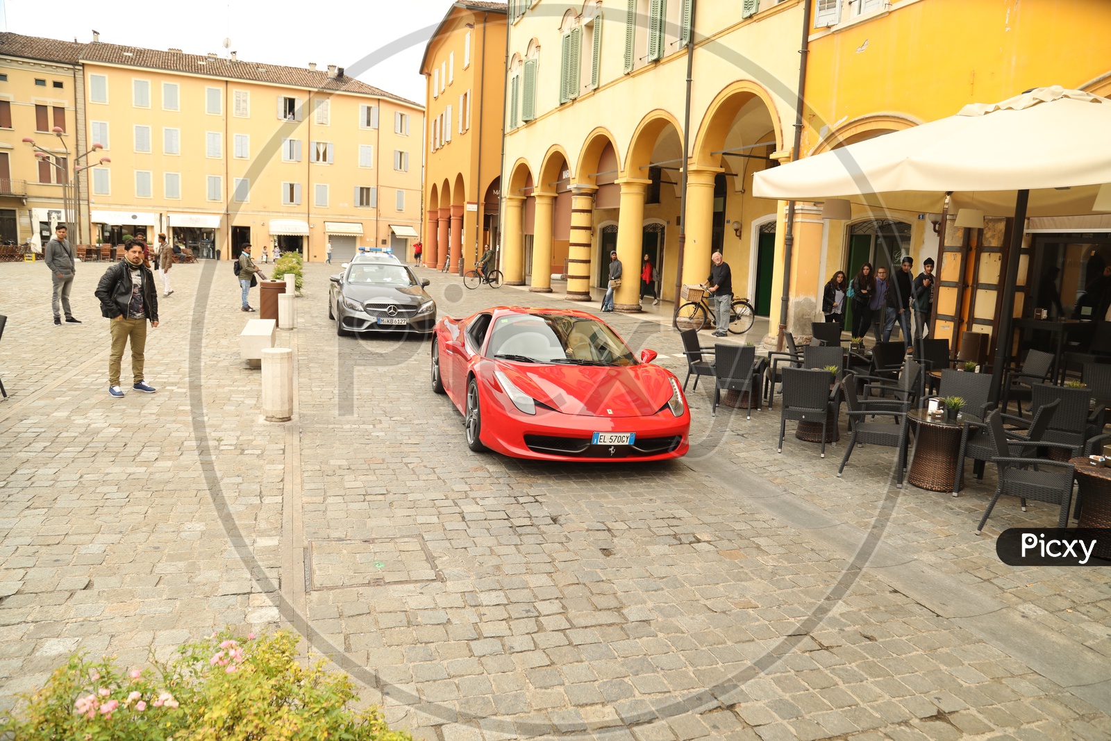 Ferrari 458 Car on the Streets of Italy