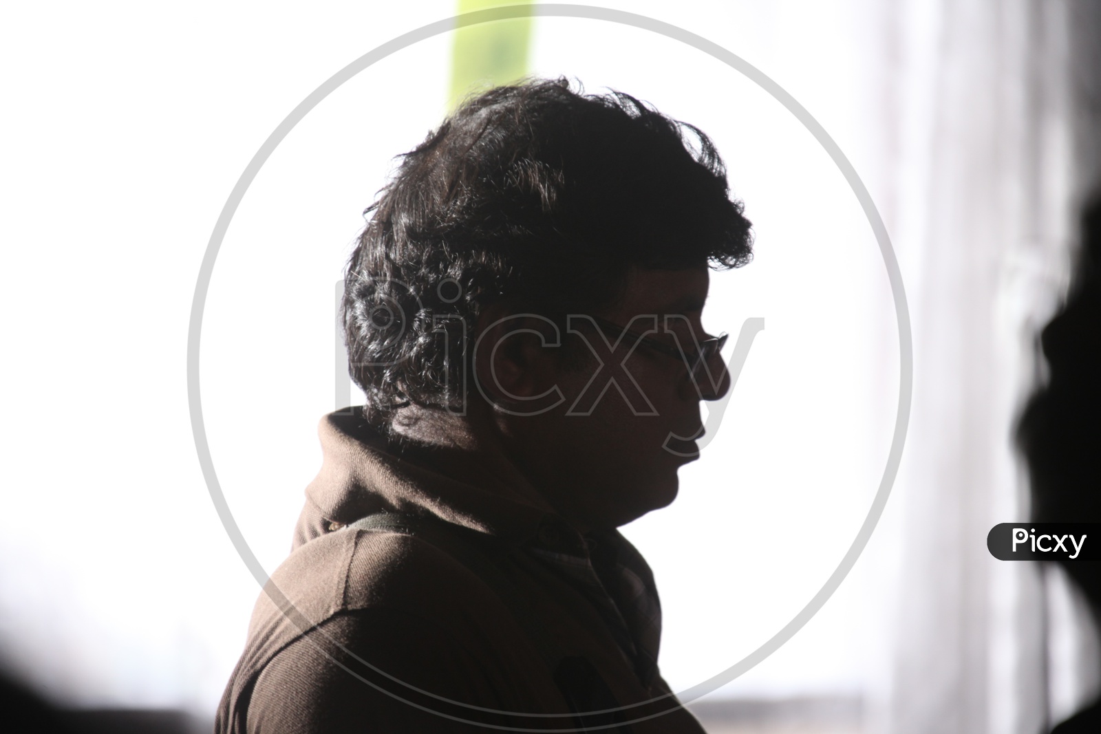 Silhouette Of a Man Wearing Spectacles
