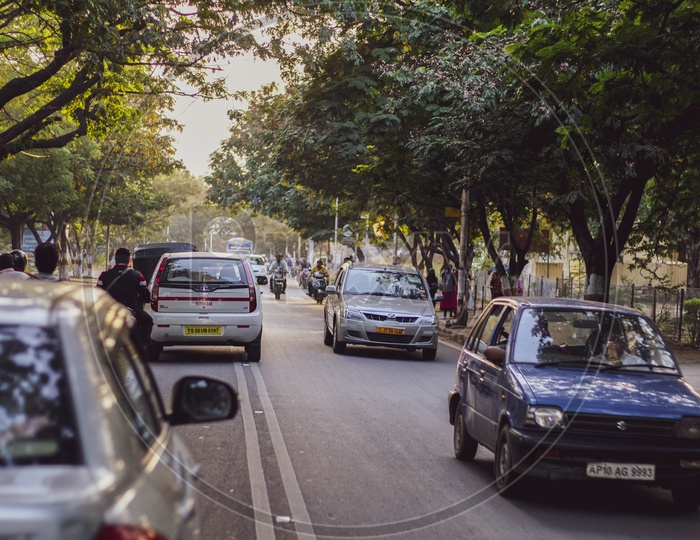 Hyderabad City Street Traffic