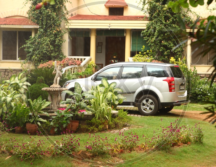 XUV Car Parked In a House Compound