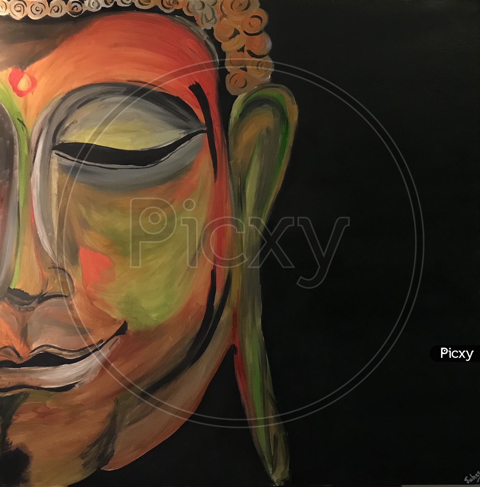 Buddha Oil Painting