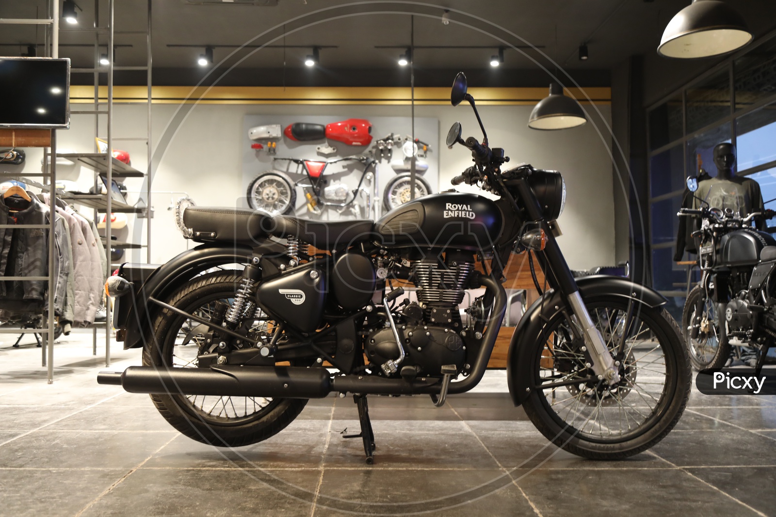 Image of Royal Enfield Bike in a Showroom-DO586298-Picxy