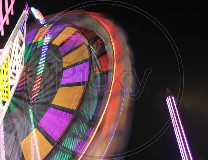 Giant Wheel In An Exhibition Fair